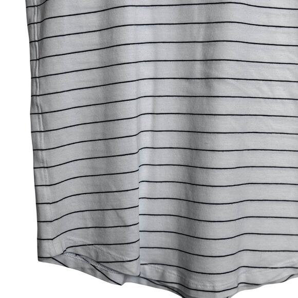 Lululemon T-Shirt Women XS/4 White Stripes Short Sleeve Gym Fitness Athleisure - Picture 6 of 10